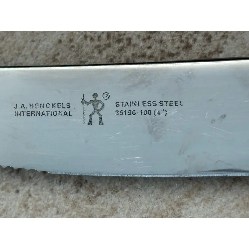 J A Henckels International Steak Knife Serrated Blade Stainless Steel 4 inch
